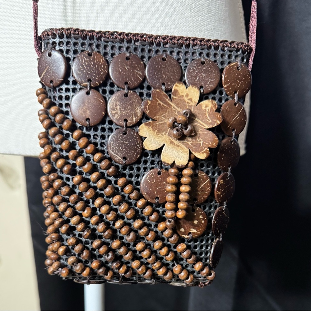Coconut Shell Handmade Crossbody Purse
